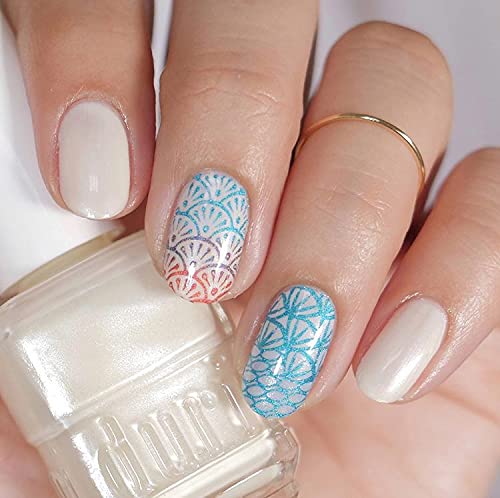 duri Nail Polish, 770 Dip My Toes, White Metallic Shimmer, Full Coverage, Shiny Finish, Fast