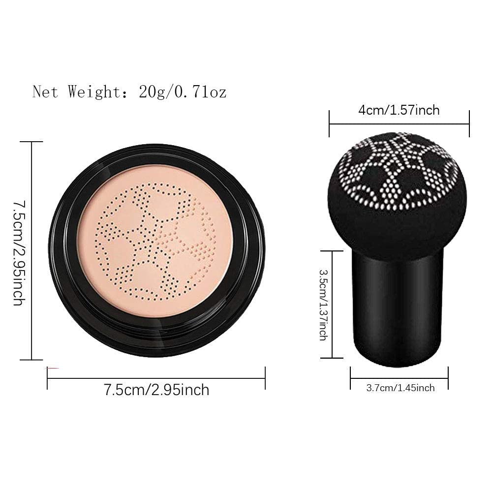 Air Cushion CC Cream Mushroom Head Cushion Foundation, BB Cream Face Makeup for Mature Skin