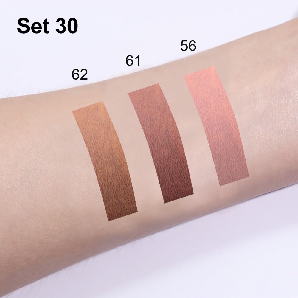 evpct 3Pcs Pale Neutral True Nude Matte Lip Liner & Liquid Lipstick Stain Makeup Set for Women, Lip
