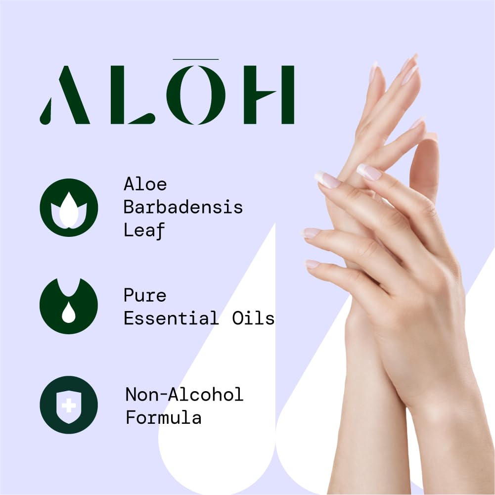 ALŌH Peppermint Eucalyptus + Aloe Sanitizing Hand Wipes - Clean Hands, Clear Mind On The Go