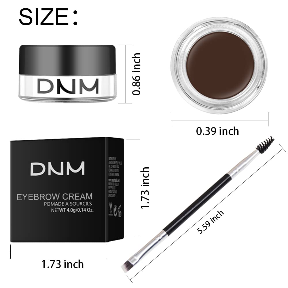 evpct Chocolate Eyebrow Powder Pomade Gel Shaper Makeup Kit with Dual-ended Brush, Eyebrow Stencils