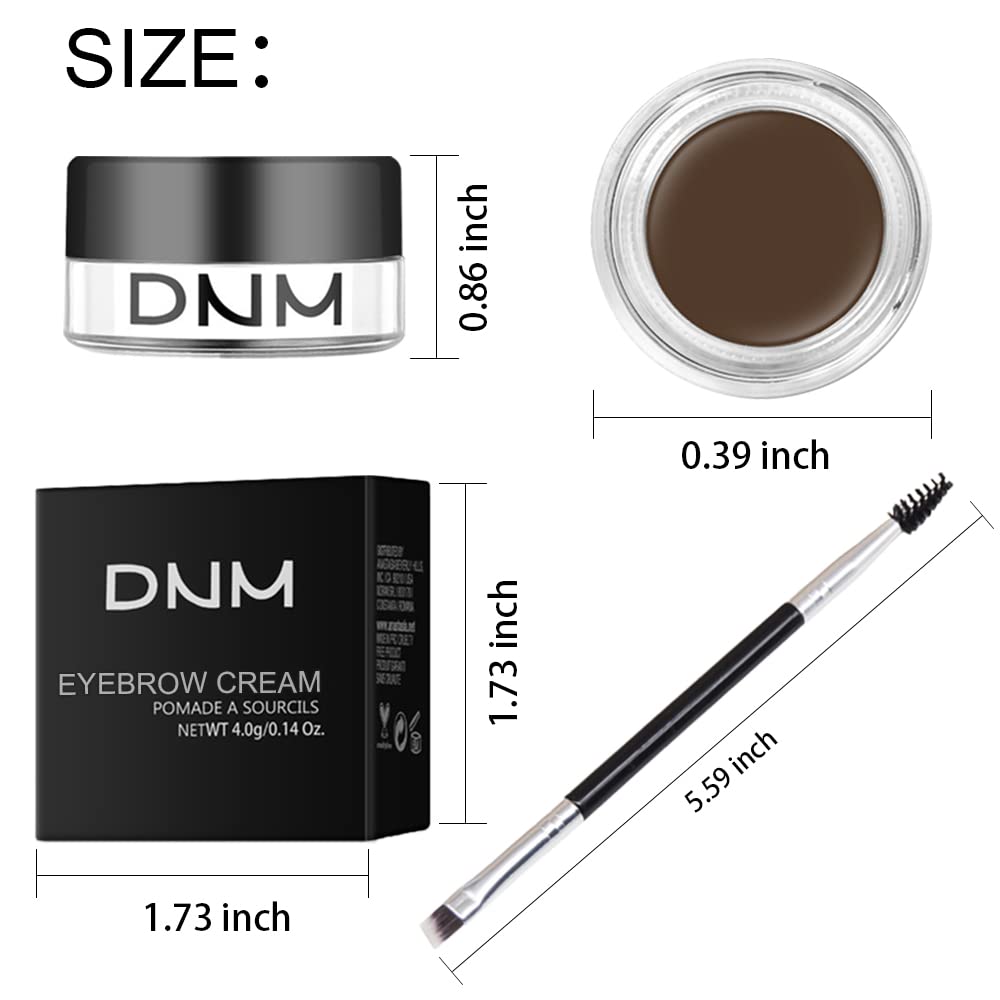 evpct Soft Brown Eyebrow Powder Pomade Gel Shaper Makeup Kit with Dual-ended Brush, Eyebrow Stencil