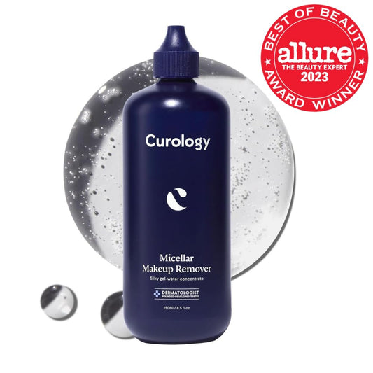 Curology Micellar Water Makeup Remover, Cleansing Gel Water Concentrate, Waterproof Eye and Face