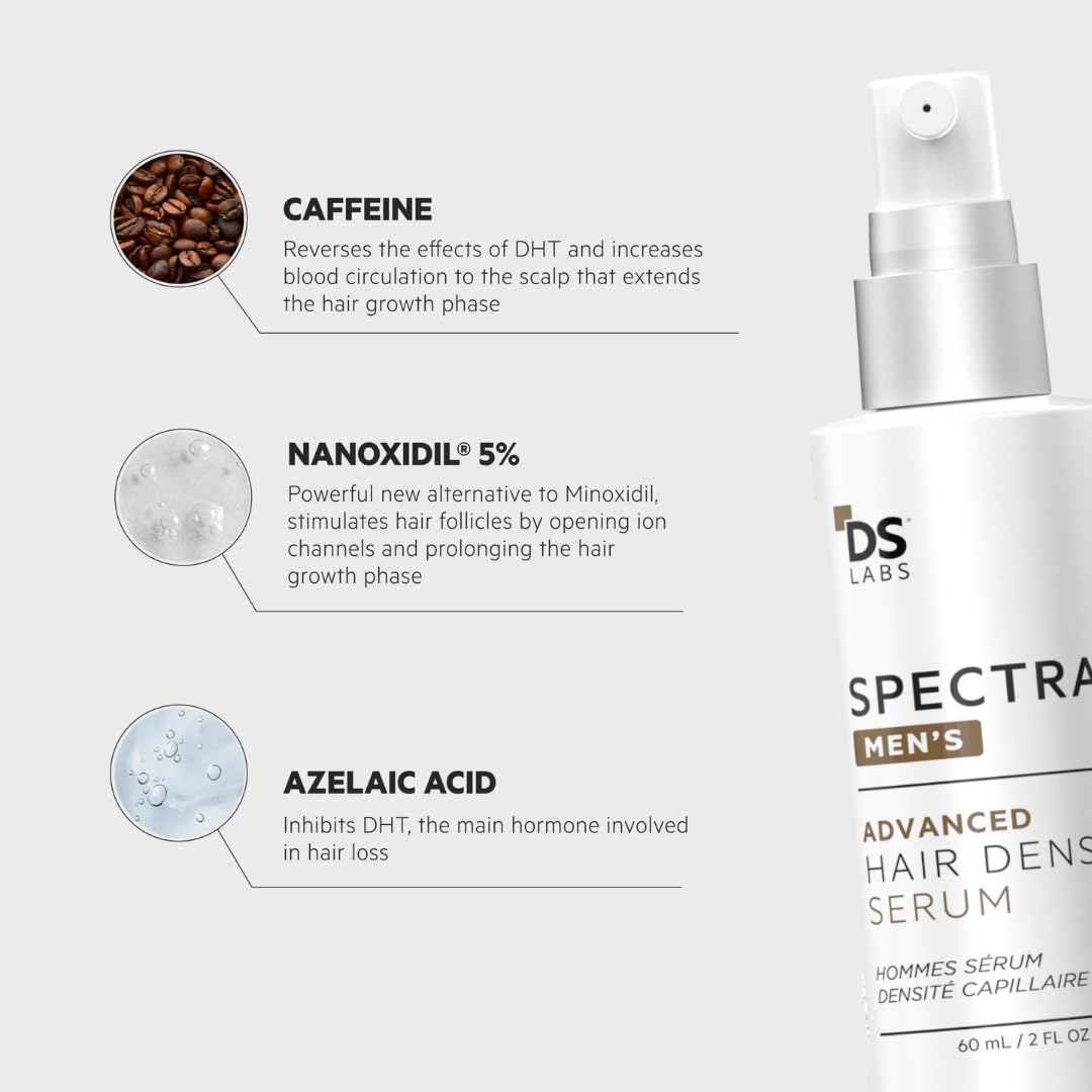 DS Labs Spectral Men’s Hair Density Serum (formerly Spectral.DNC-N), 60mL - Lightweight Leave In