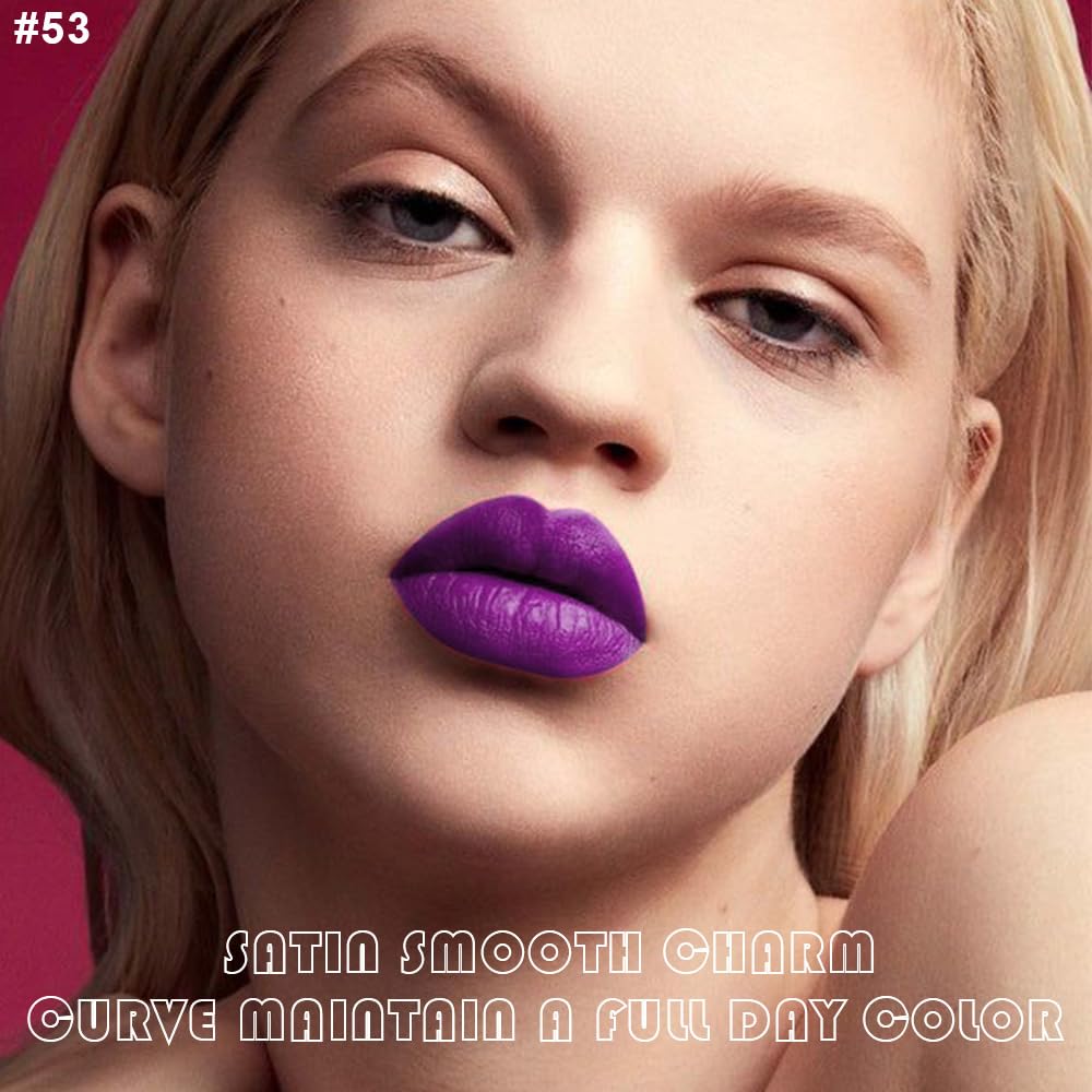 evpct 2Pcs Lavender Purple Matte Liquid Lipstick Lip Gloss Stain and Retractable Lip Liner Makeup