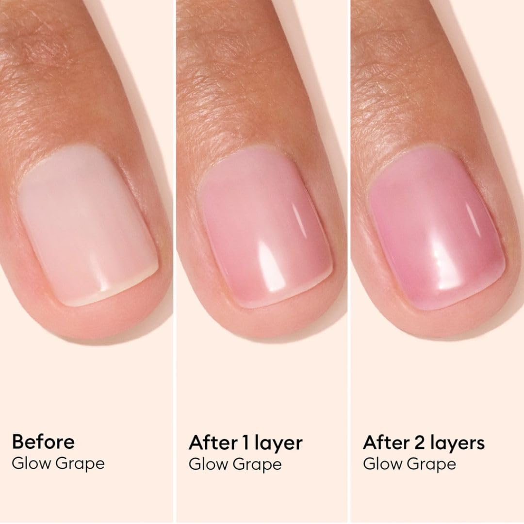 Manucurist Active Glow Grape All-in-One Perfecter Nail Polish & Care - No Lamp - Vegan & Made in