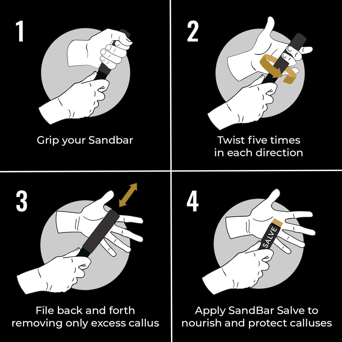 SandBar Callus Remover File for Hands - Durable Aluminum Tool for Callus Care and Dead Skin Removal
