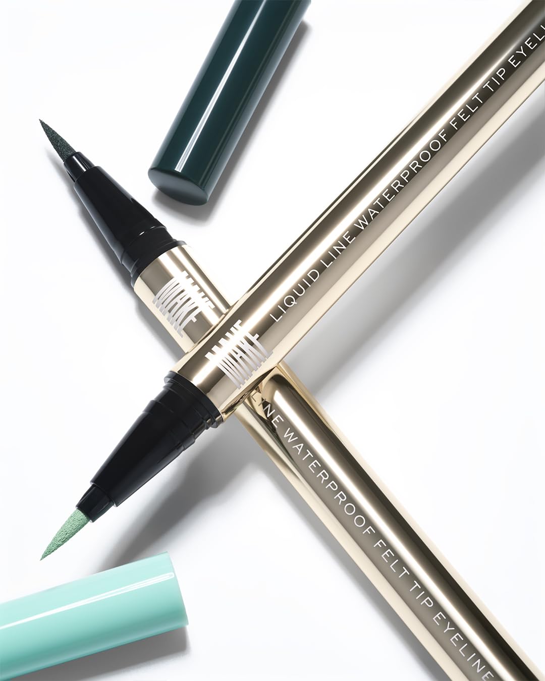 MAKE Beauty Liquid Line Waterproof Liquid Eyeliner Pen. Smudge-Proof Felt Tip for Precise