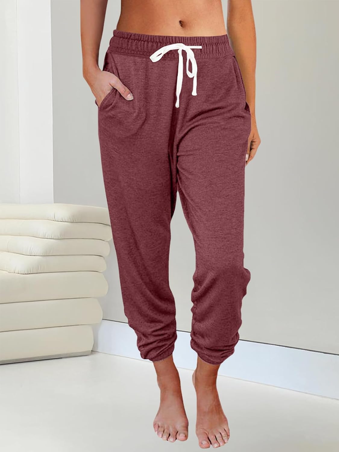 AUTOMET Sweatpants Women with Pockets Lounge Pajama Travel Pants Work Joggers Fall Clothes Winter