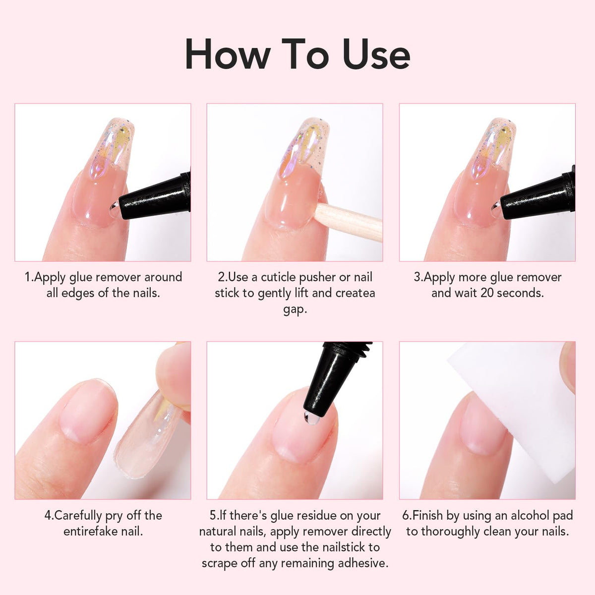 Curvlife Newly Upgraded Quick Drying 10g Semi Solid Nail Glue Gel with 10ml Remover Kit for Press