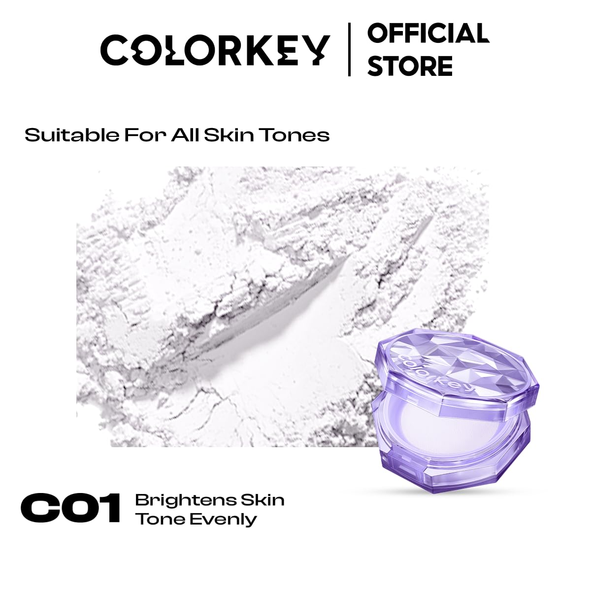 Colorkey Original Setting Loose Powder, Matte Finish, Long-lasting, Oil-control, Waterproof