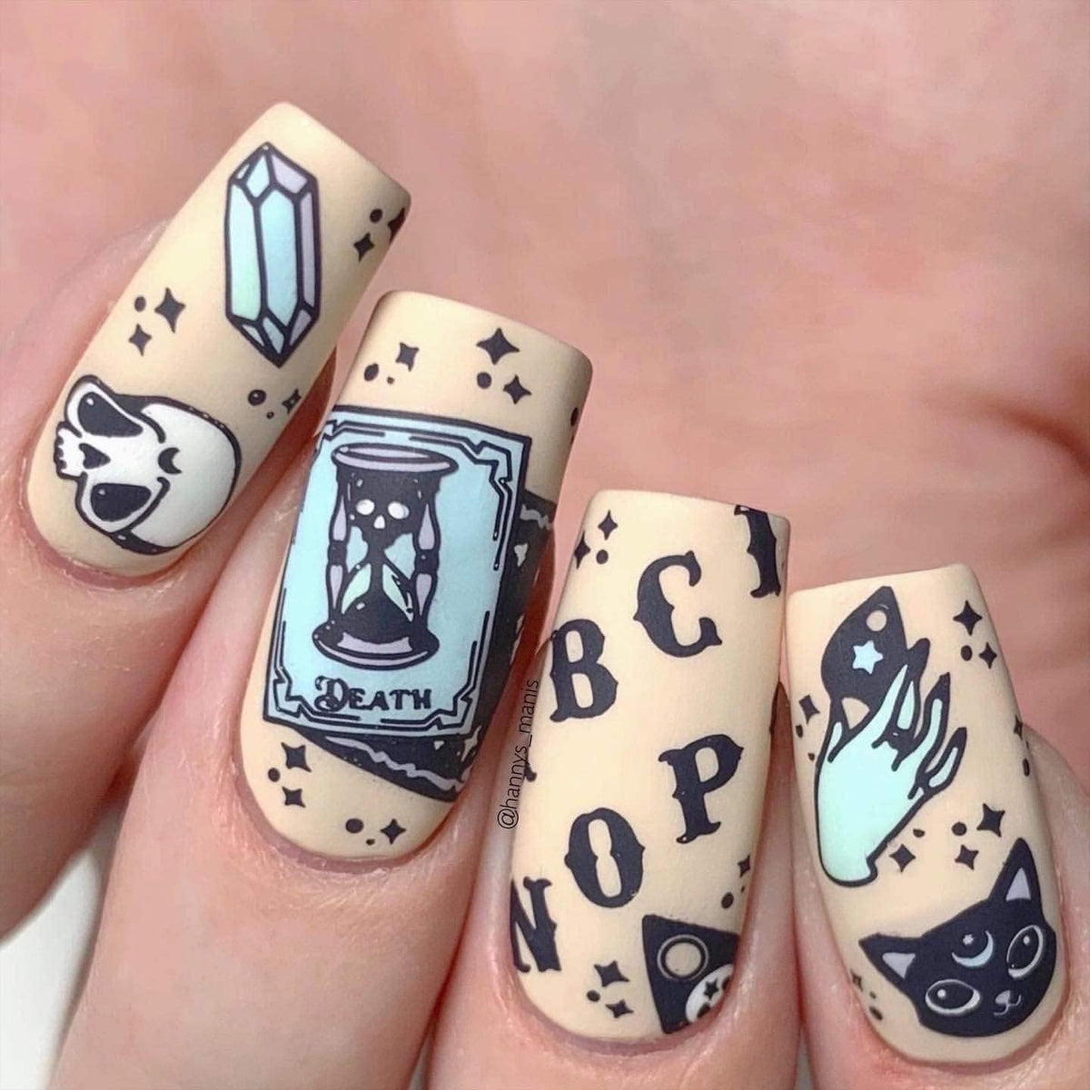 Maniology Sorcery and Spells Nail Stamping Plate Set, Halloween Plates Bundle, Sorcery Wizards