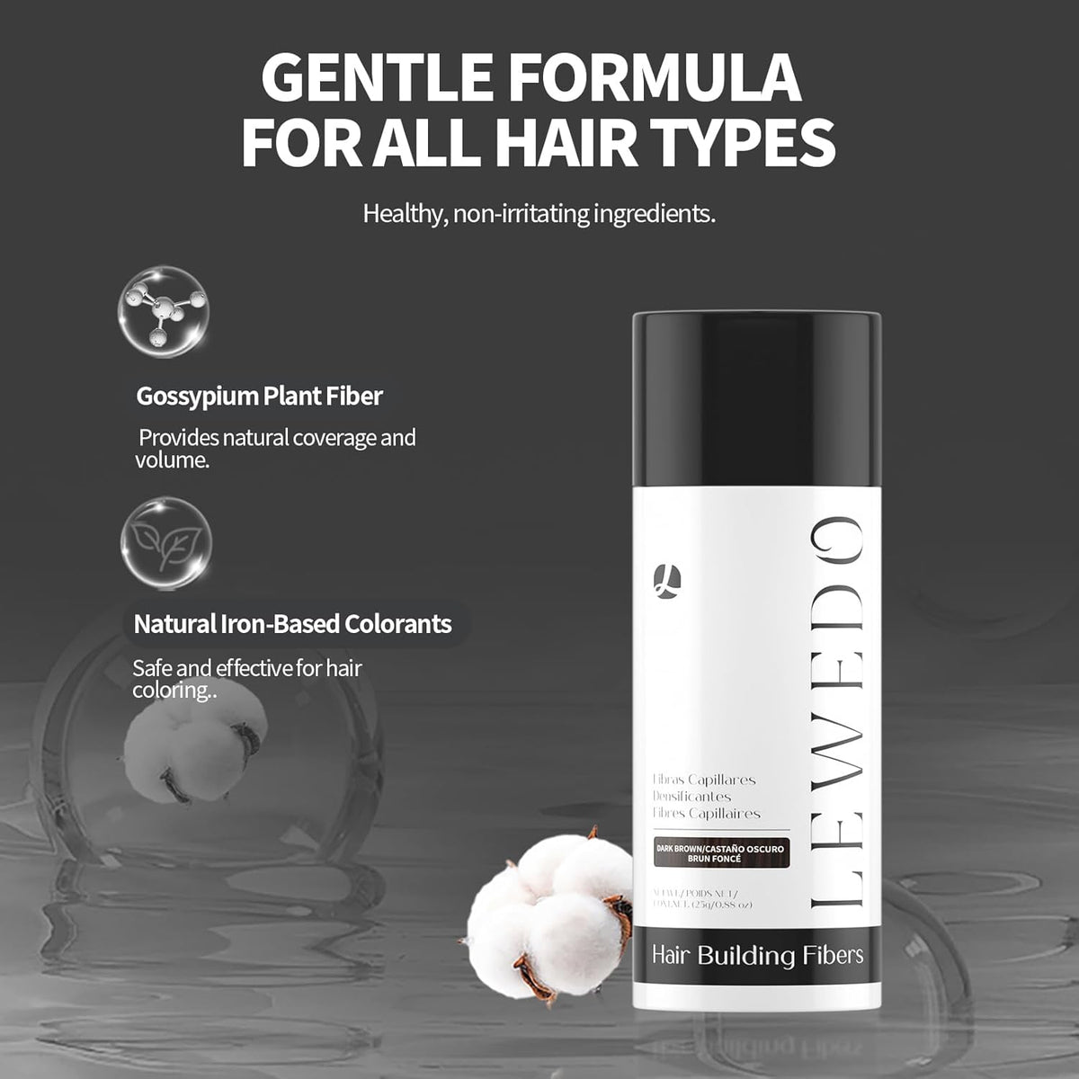 Hair Building Fibers 25G with Precision Spray Applicator - Electrostatic Adsorption for Instant