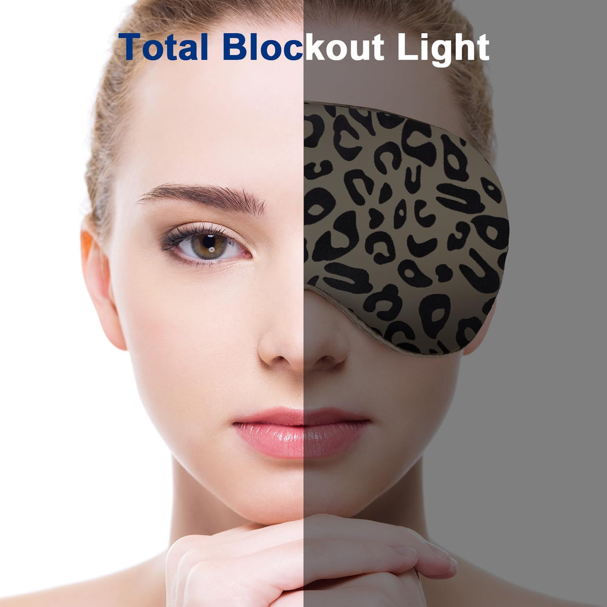 Sleep mask w/Cooling Gel Eye Mask, 2Packs Heated Eye Mask for Sleeping, Reusable Ice Silk Blackout