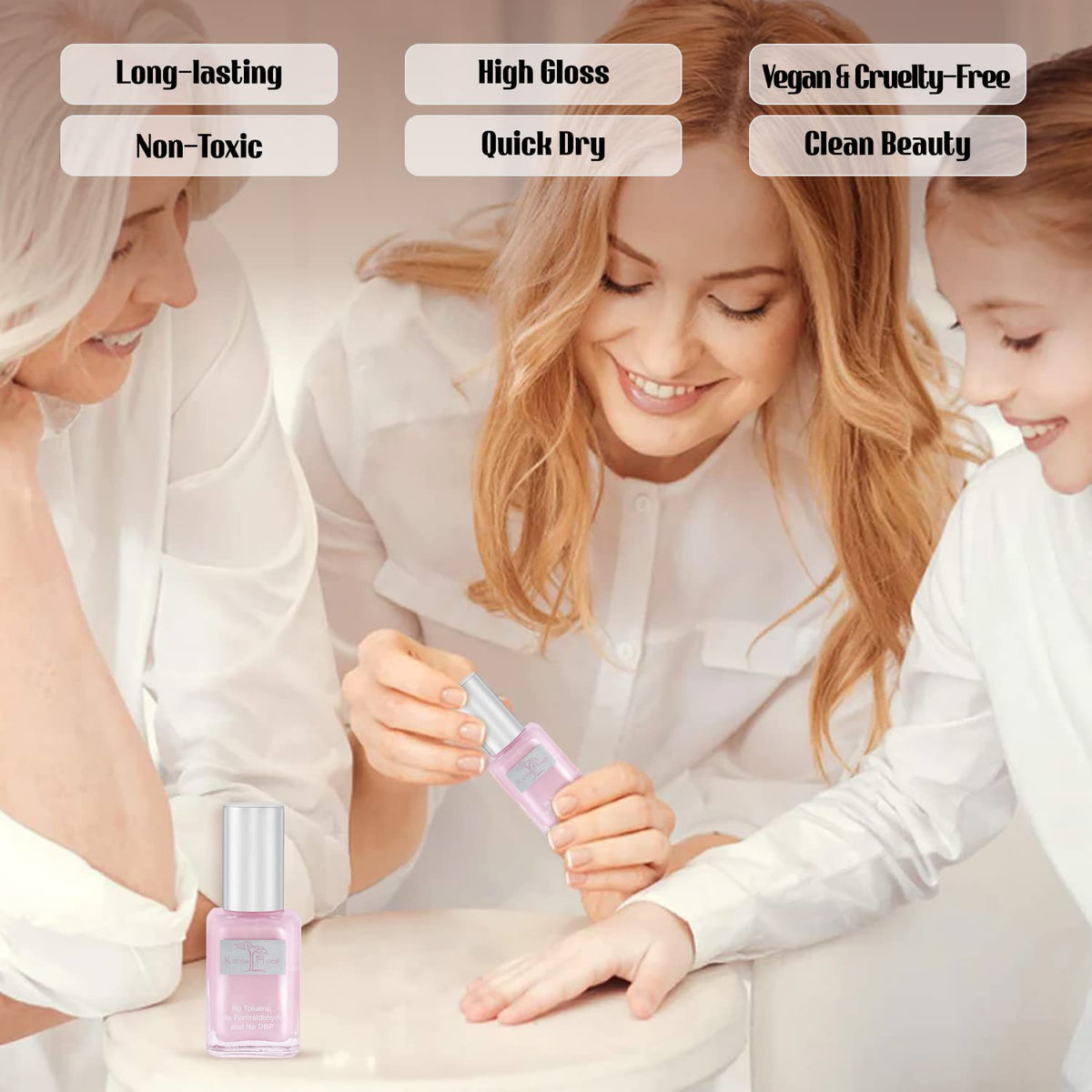 karma organic Natural Nail Polish, Vegan, and Cruelty-Free, No Toluene, No Formaldehyde, No DBP