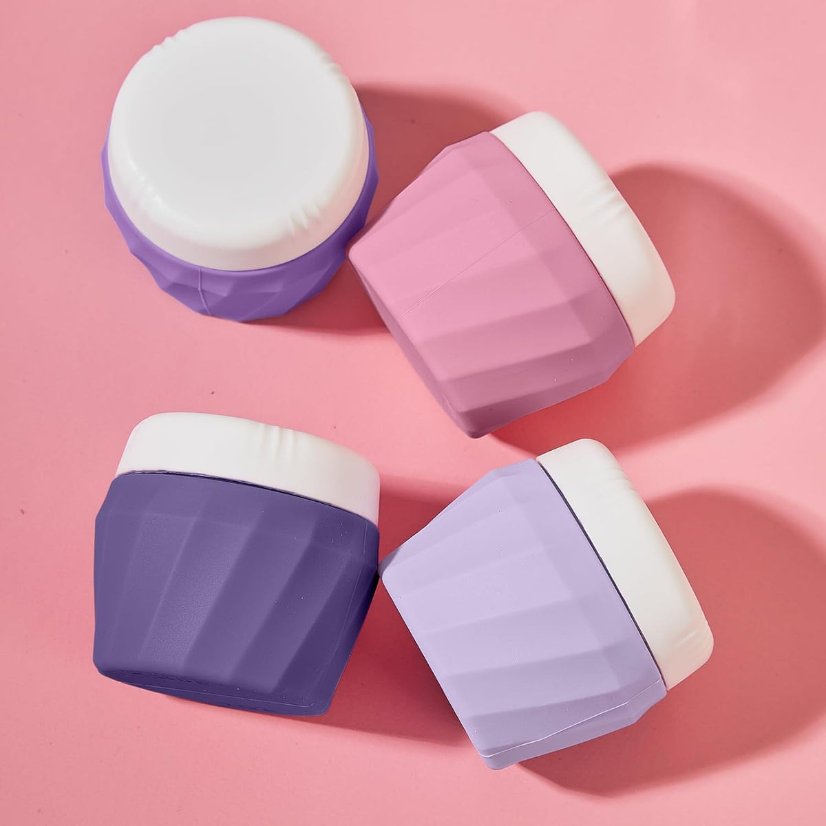 Travel Containers for Toiletries, Premium Silicone Cosmetic Cream Jars, TSA Approved Leak-Proof