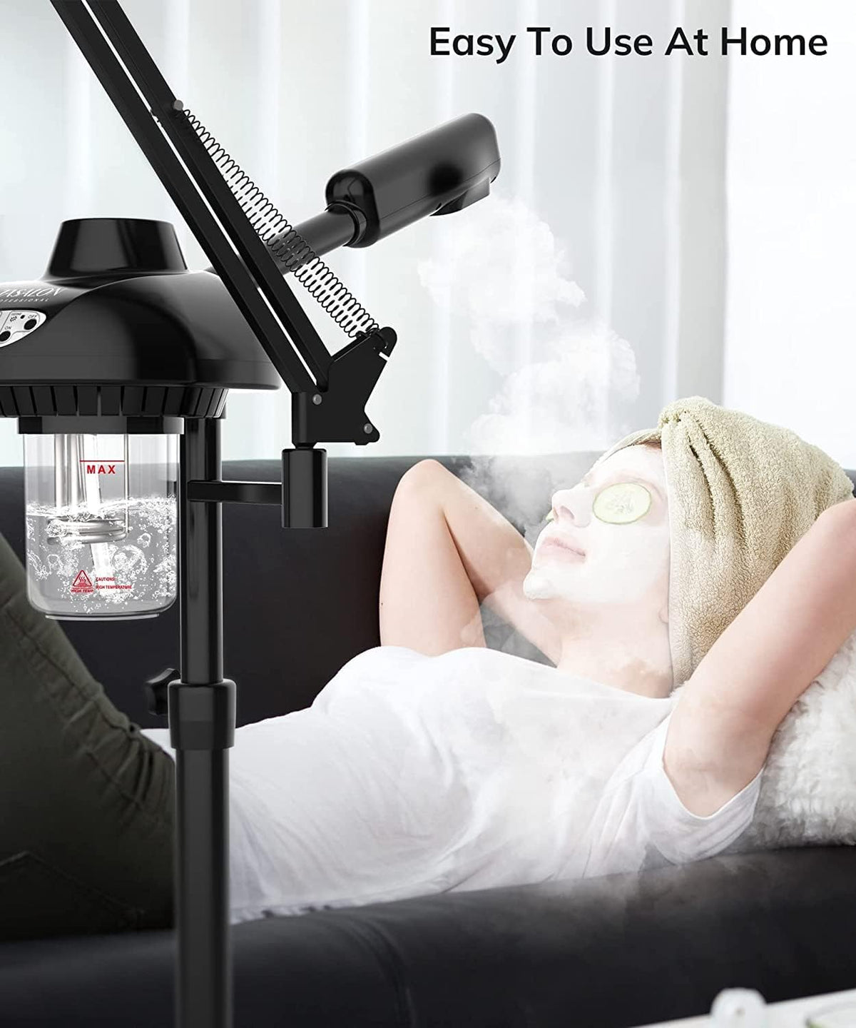 TASALON 2-in-1 Professional Facial Steamer, Hot Ozone Face Steamer for Facial with 5X Magnifying