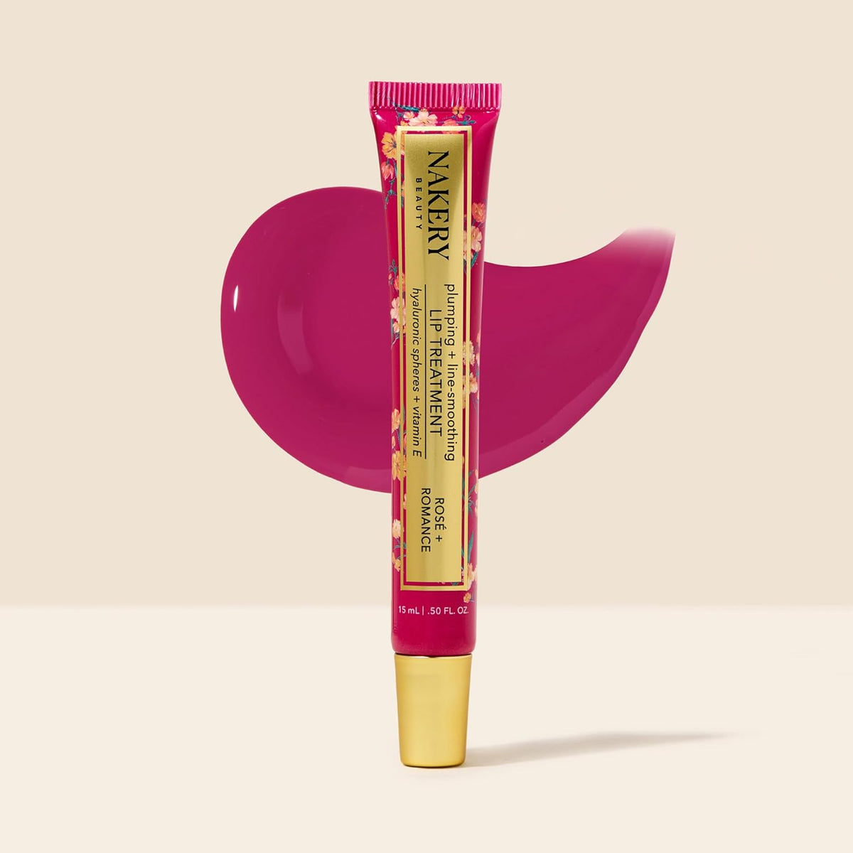 Nakery Plumping Lip Treatment for Dry Cracked Lips - Line Smoothing Lip Plumper for Women with