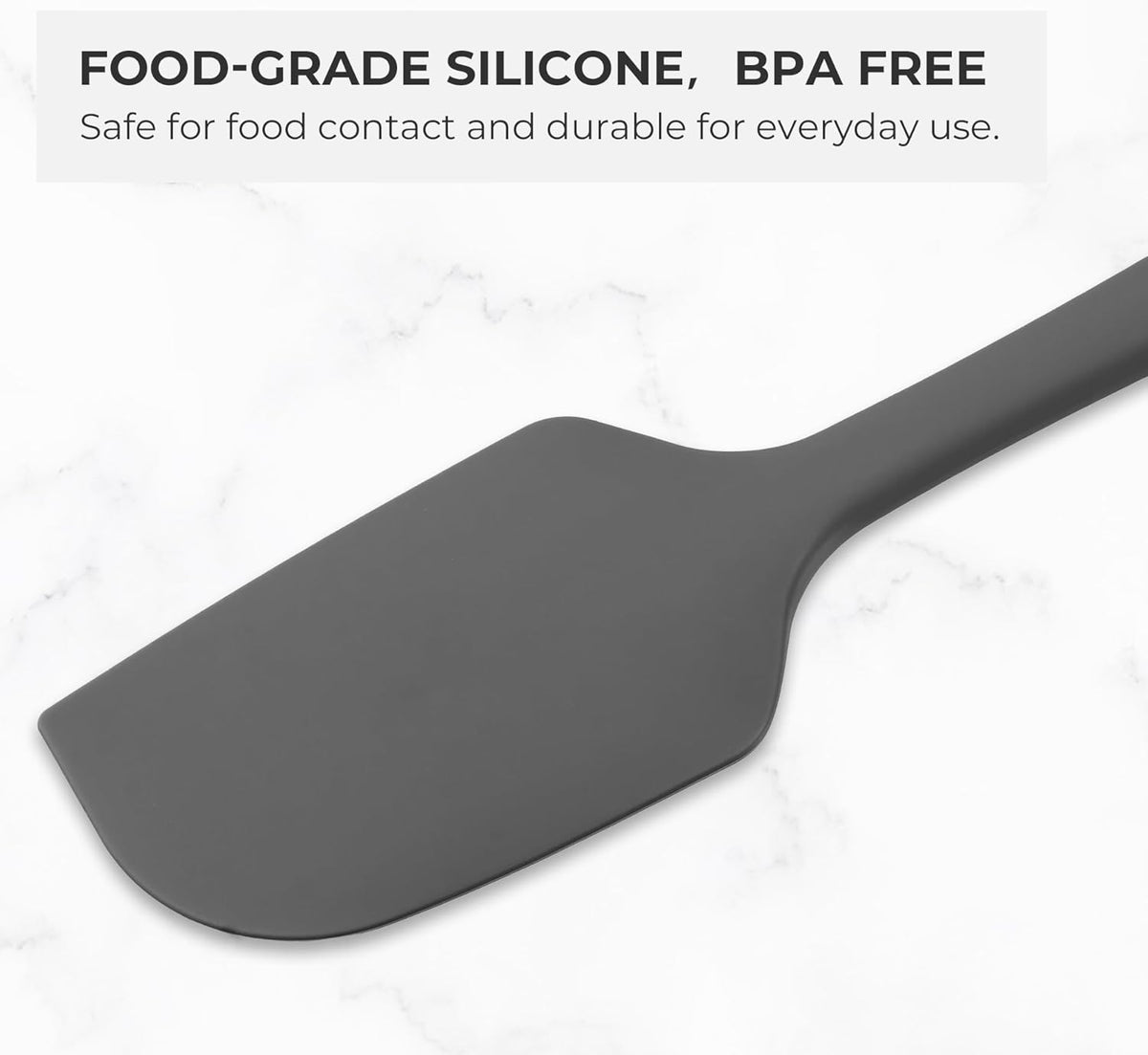 Elihome Skinny Silicone Spoonula - Non-Stick Heat Resistant Silicone Scraper Spatula for Mixing