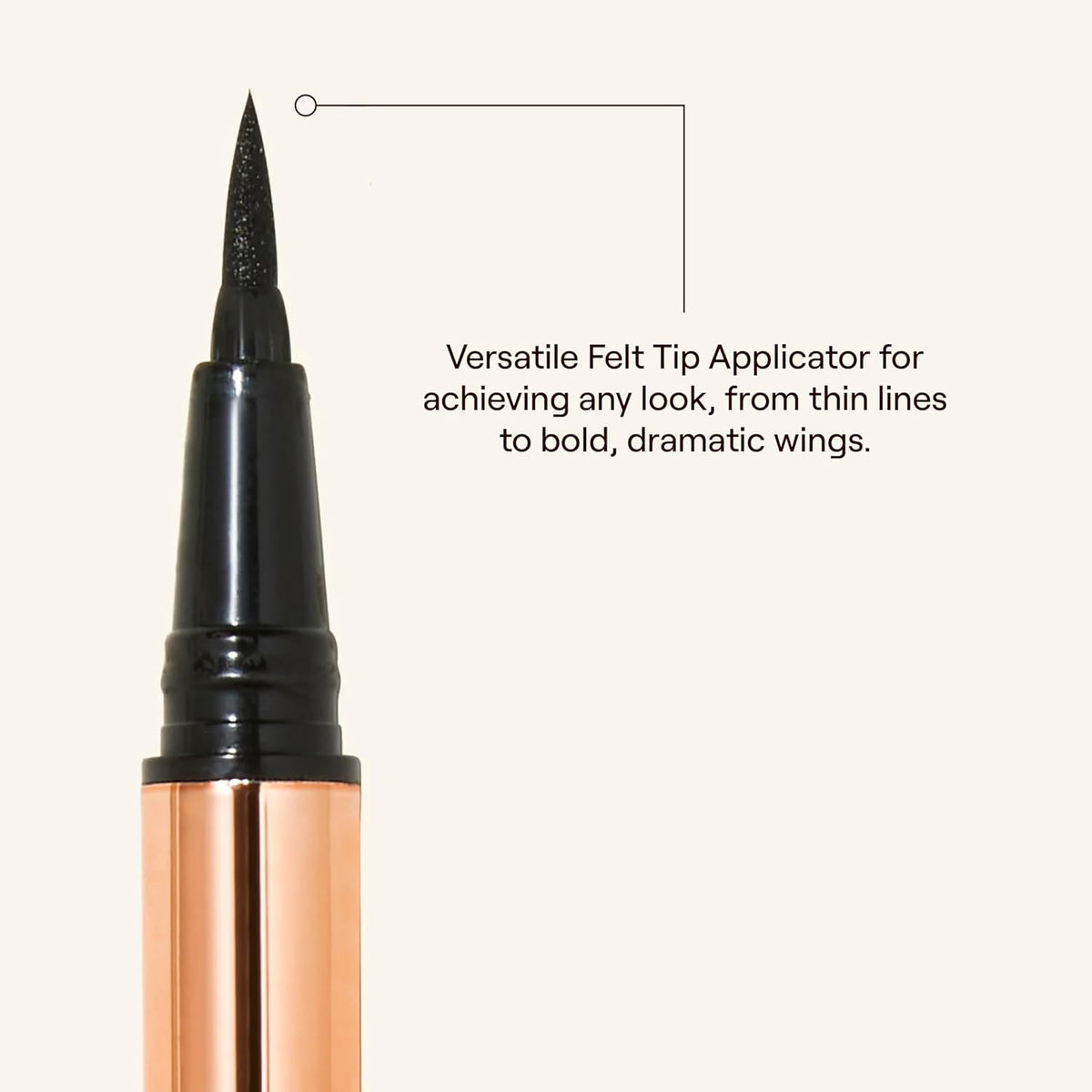 Live Tinted Legacy Liquid Eye Liner – Ultra-Black, Quick-Drying, All-Day Wear – Flexible Felt Tip