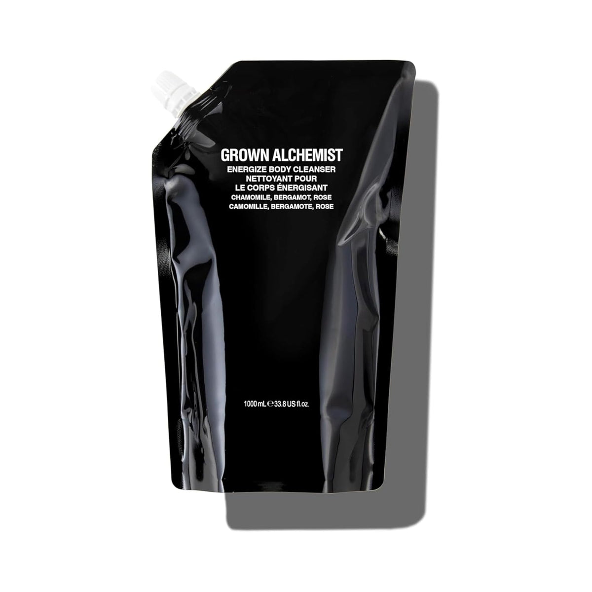 Grown Alchemist Energize Body Cleanser Refill Pouch. Chamomile, Bergamot & Rose Body Cleanser.
