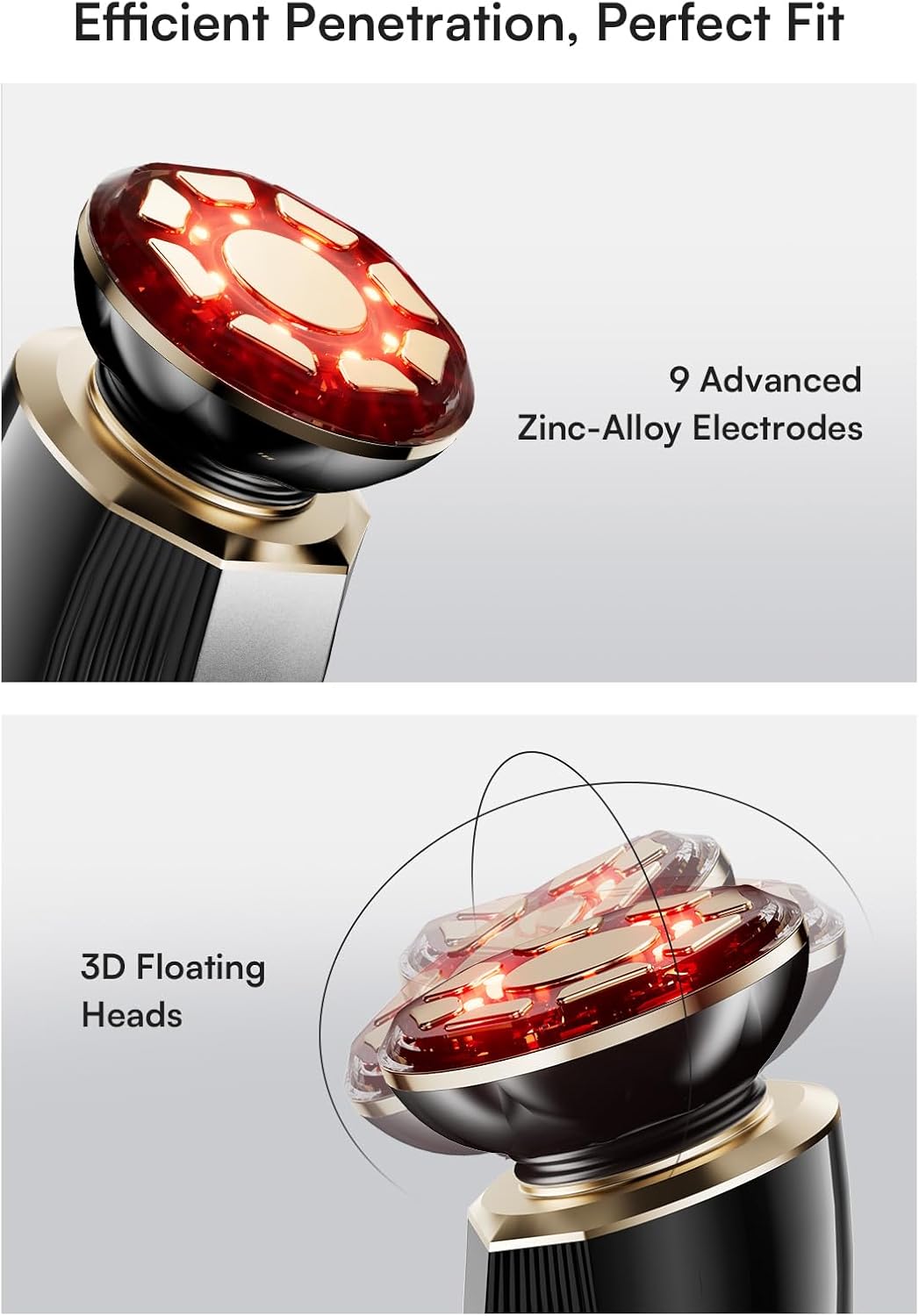 INIA 3-in-1 Red Light Therapy for Face and Neck Beauty Device for Puffiness & Skin Firming Skincare