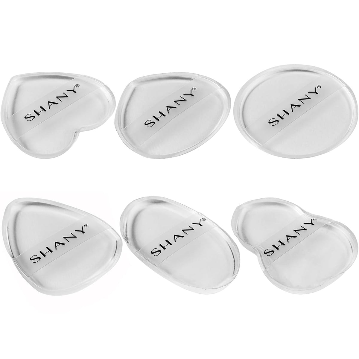 SHANY Stay Jelly Silicone Sponge Set - Clear & Non-Absorbent Makeup Blending Sponges for Flawless