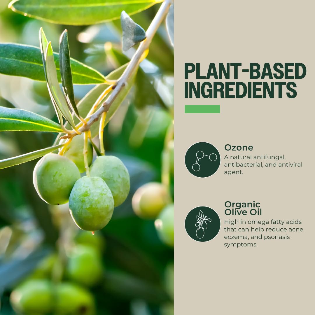PurO3 Ozonated Olive Oil – Pure, Natural, Organic Skincare for Face & Body – Oxygenated Healing