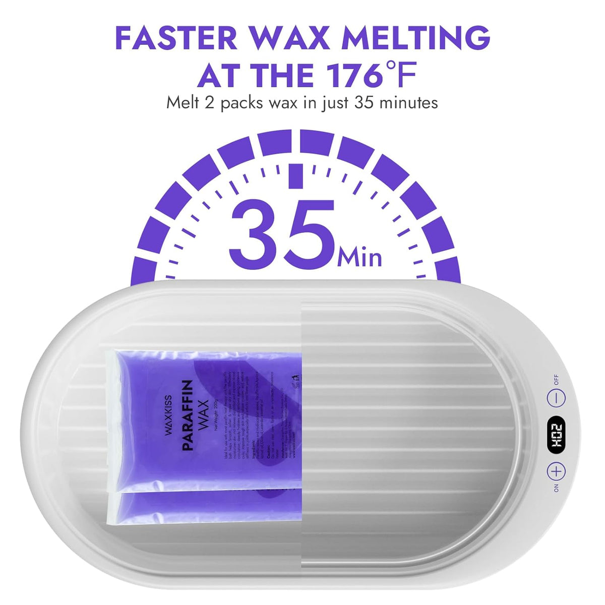 Small Paraffin Wax Machine for Hands - Professional Hand Wax Paraffin Machine 2L With 4Pack
