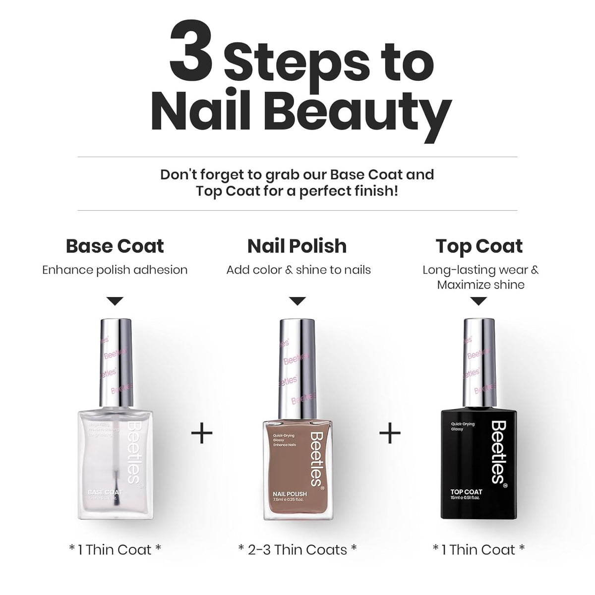 Beetles Fall Nail Polish Set Coconut Mousse 6 Colors, Nude Nail Polish Quick Dry Long Lasting
