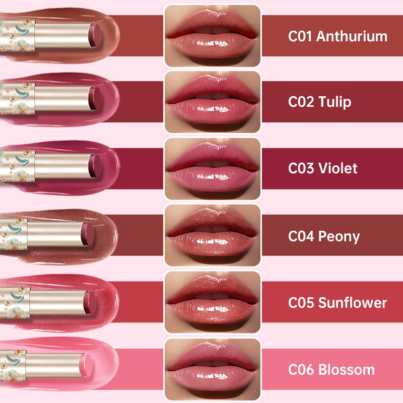 CATKIN Glossy Lip Balm Ultra Hydating Glow Lip Tinted Jelly Plump Melting Balm Shea Butter Repair