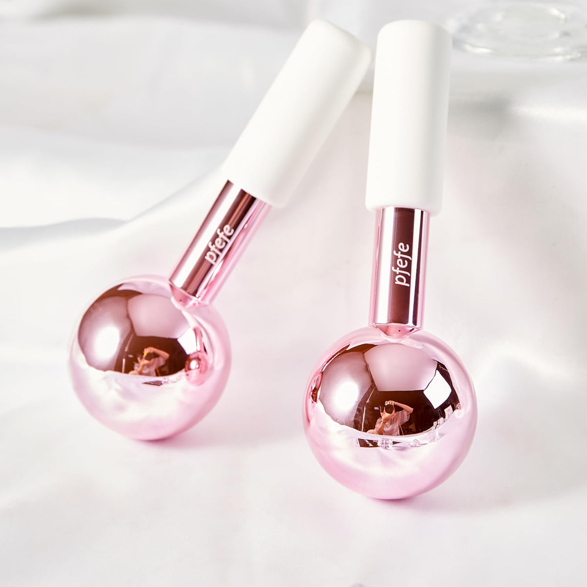 Ice Globes for Face & Eyes, Unbreakable Stainless Steel Cryo Sticks for Beauty Routines, Facials