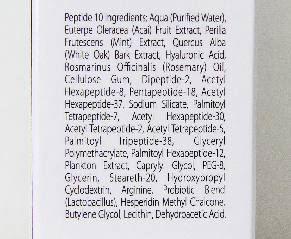 Peptide10 – Anti-Aging Peptide Serum – Firms, Smooths & Reduces Wrinkles – With Multi-Peptide