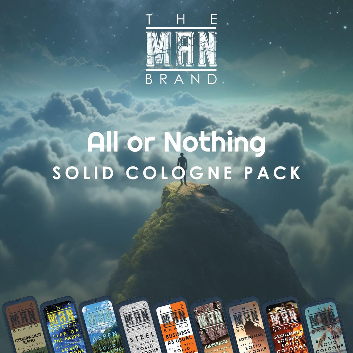 Solid Cologne Sample Set of 9 - Men's Sample Cologne Pack - Mens fragrance Sampler Set - Mens