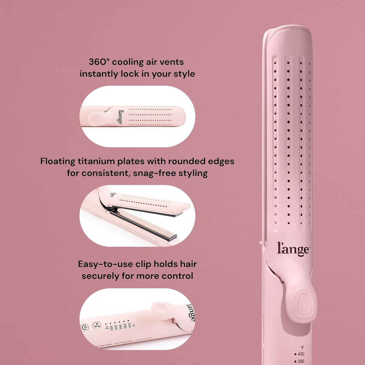 L'ANGE HAIR Le Duo Standard 360° Airflow Styler | 2-in-1 Curling Wand & Titanium Flat Iron Hair