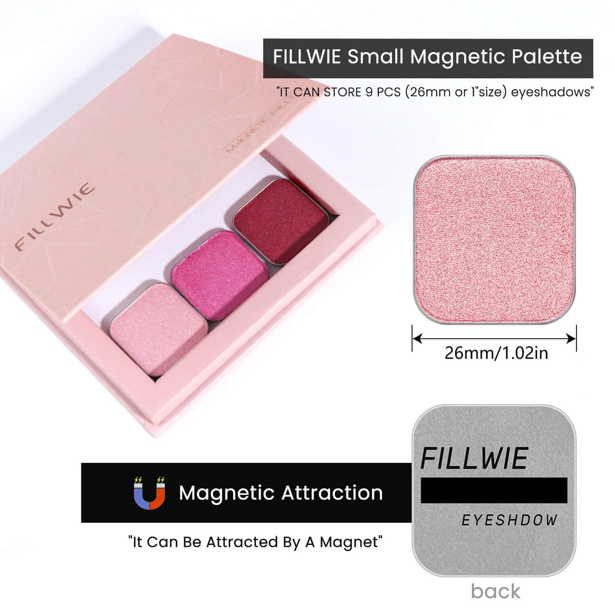 3-Color Eyeshadow Combo Pack – Matte & Shimmer Neutral Shades,Powder, Highly Pigmented