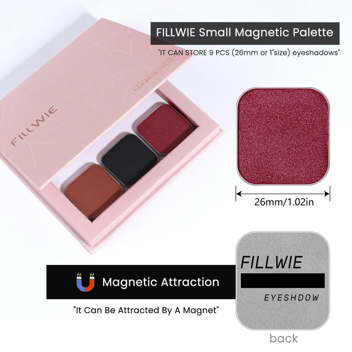 3-Color Eyeshadow Combo Pack – Matte & Shimmer Neutral Shades,Powder, Highly Pigmented