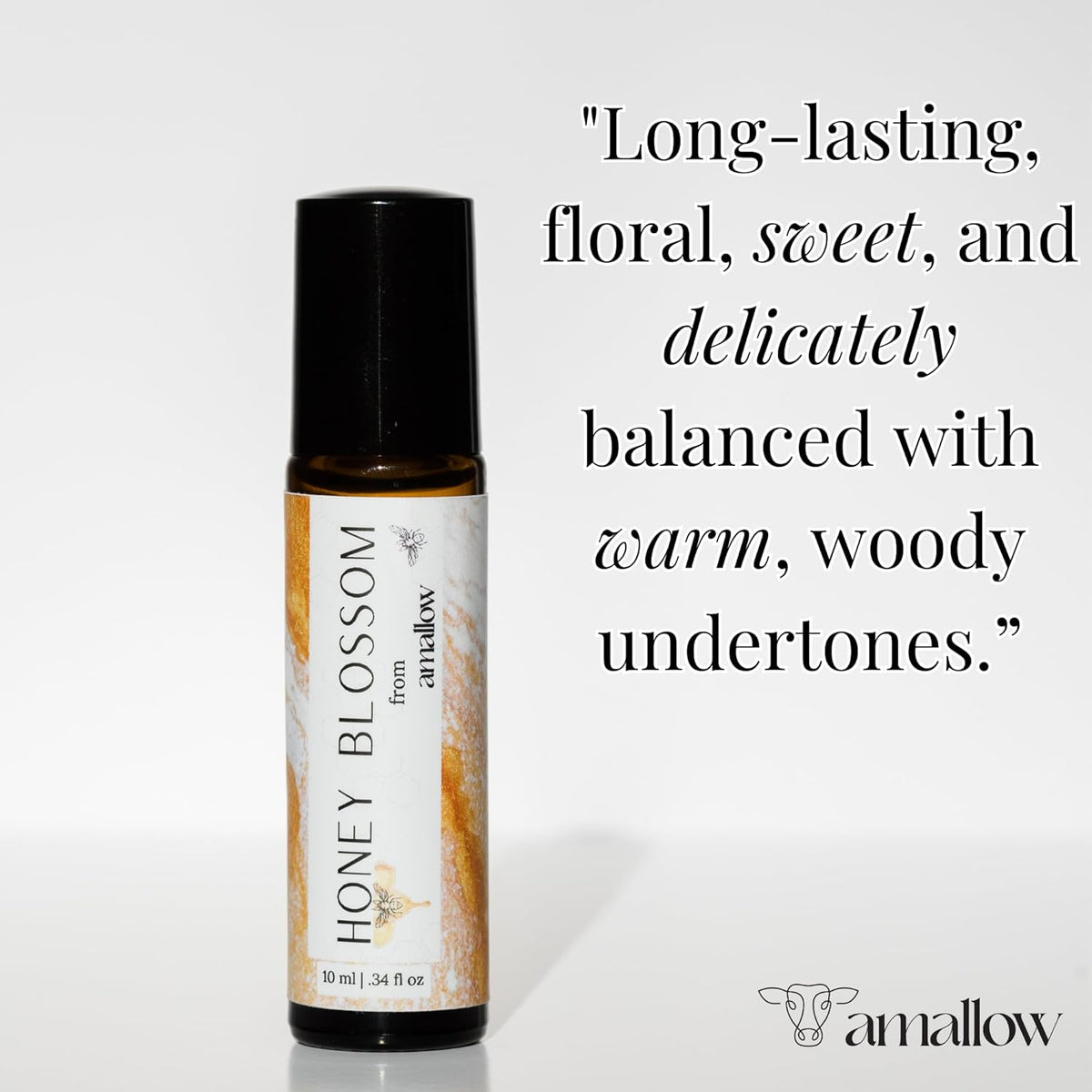 Amallow All Natural Non-Toxic Perfume Roller - Made With Pure and Organic Essential Oils - Hints of