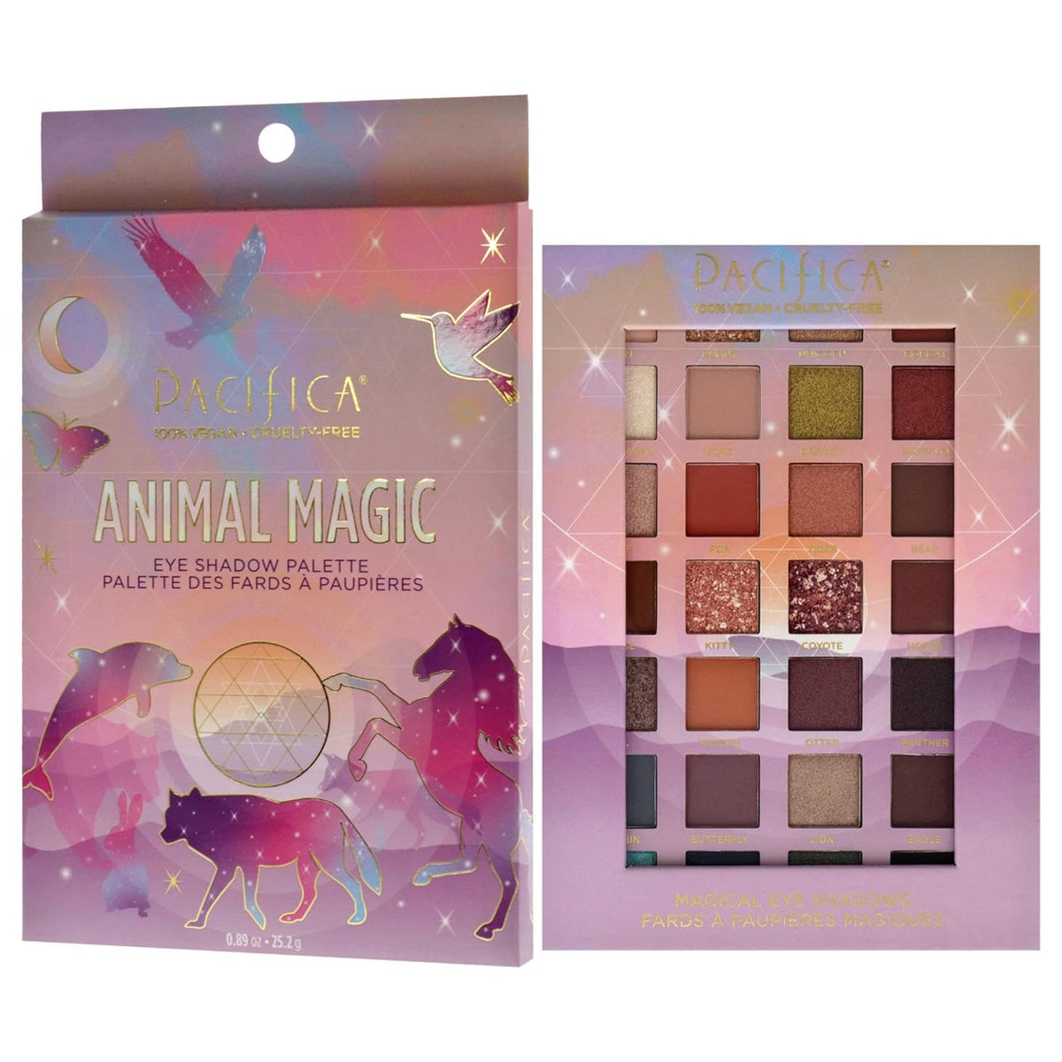 Pacifica Eyeshadow Palette – Animal Magic with Colorful Blendable Shades, Highly Pigmented Mineral