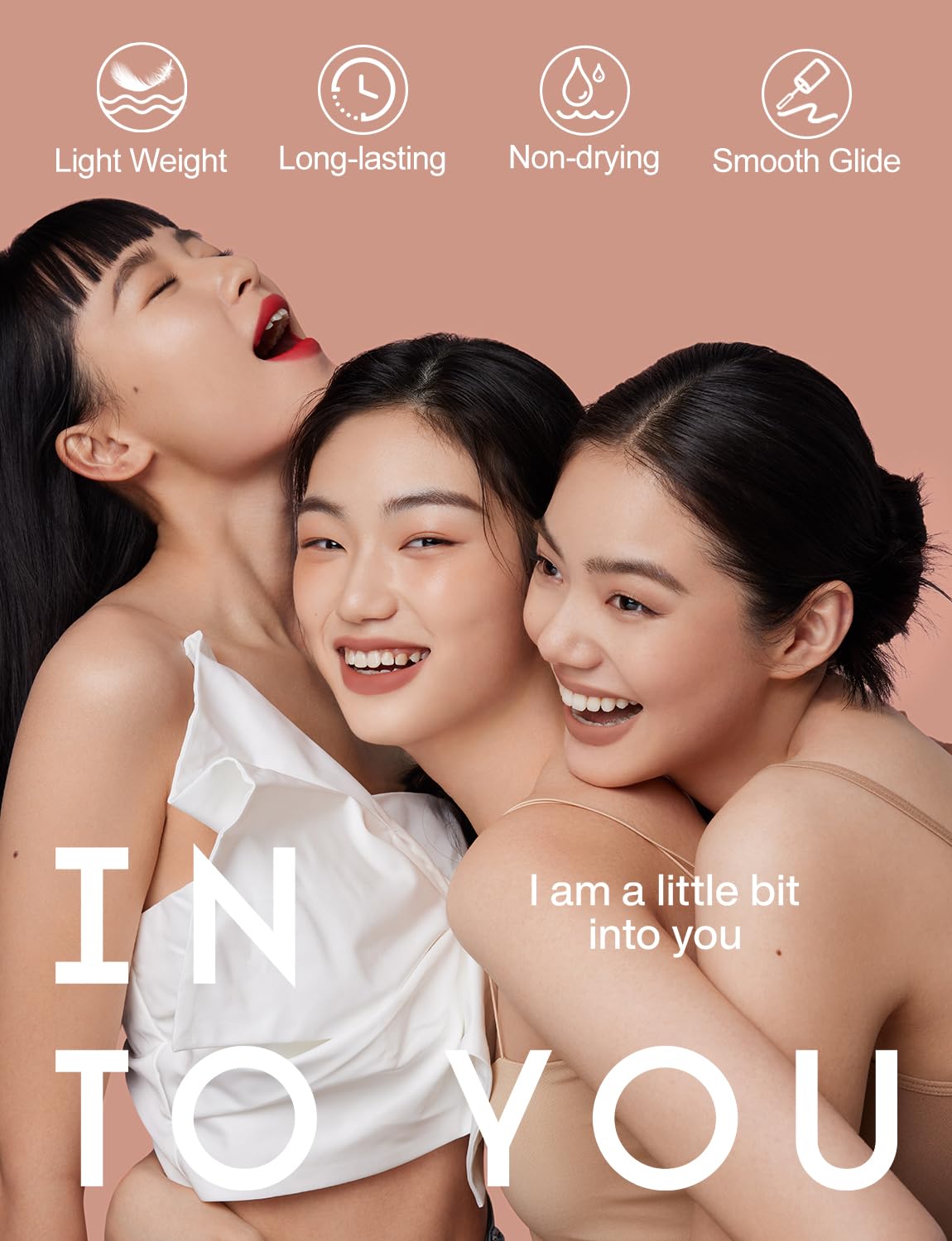 INTO YOU Matte Velvet Lip Stain Long Lasting Waterproof Lip Gloss Makeup Moisturizing Lipstick for