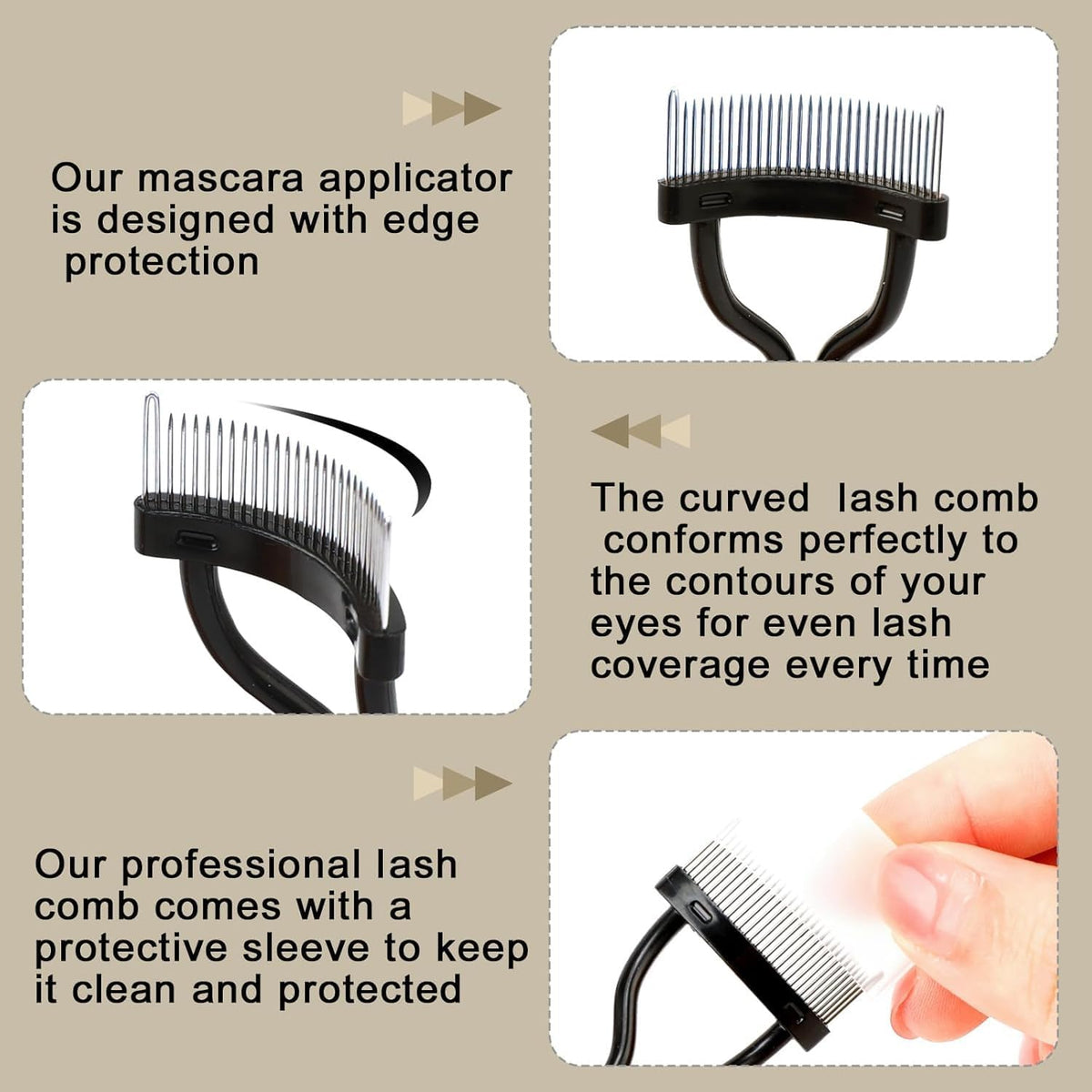 Docolor Eyelash Comb Eyelash Separator Tool Mascara Applicator Eyelash Brush Lash Separator Tool