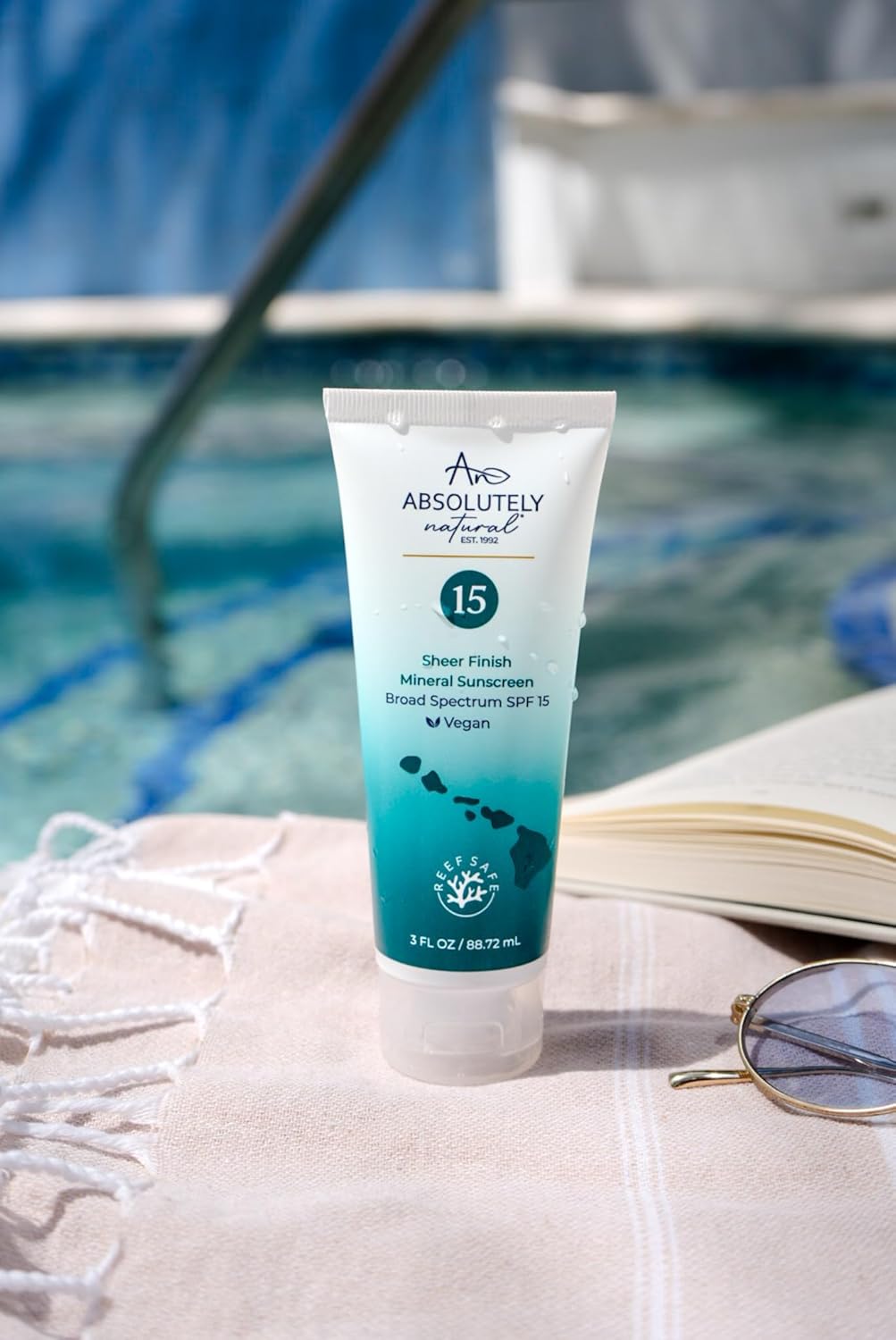 SPF 15 Mineral Sunscreen - Broad Spectrum Water Resistant Moisturizer Lotion For Body & Face - With