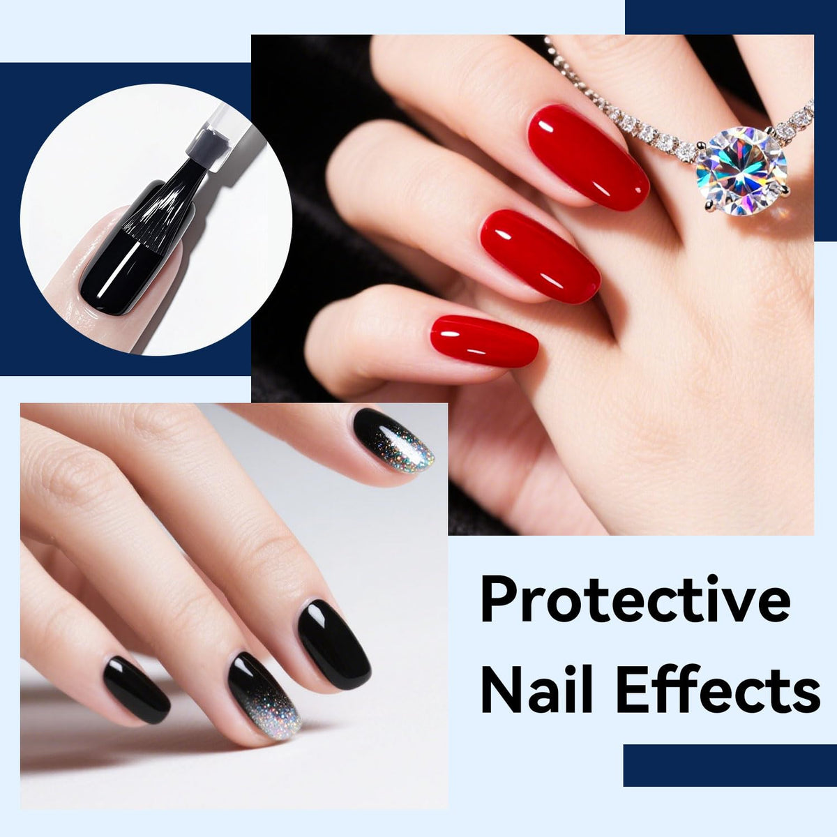 JODSONE 16.5ml Gel Top Coat No Wipe Clear Glossy Shine Finish Long Lasting No Soak Off Nail and