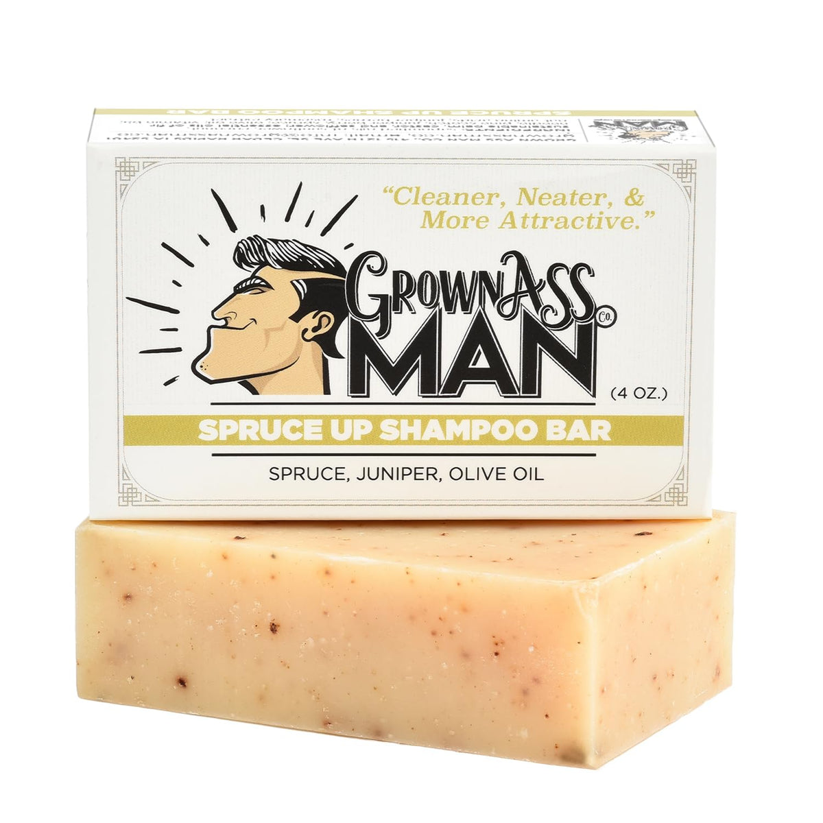 Solid Shampoo Bar Rich Lather 3 in 1: Hair, Beard & Body Wash - Plastic Free & Eco-Friendly