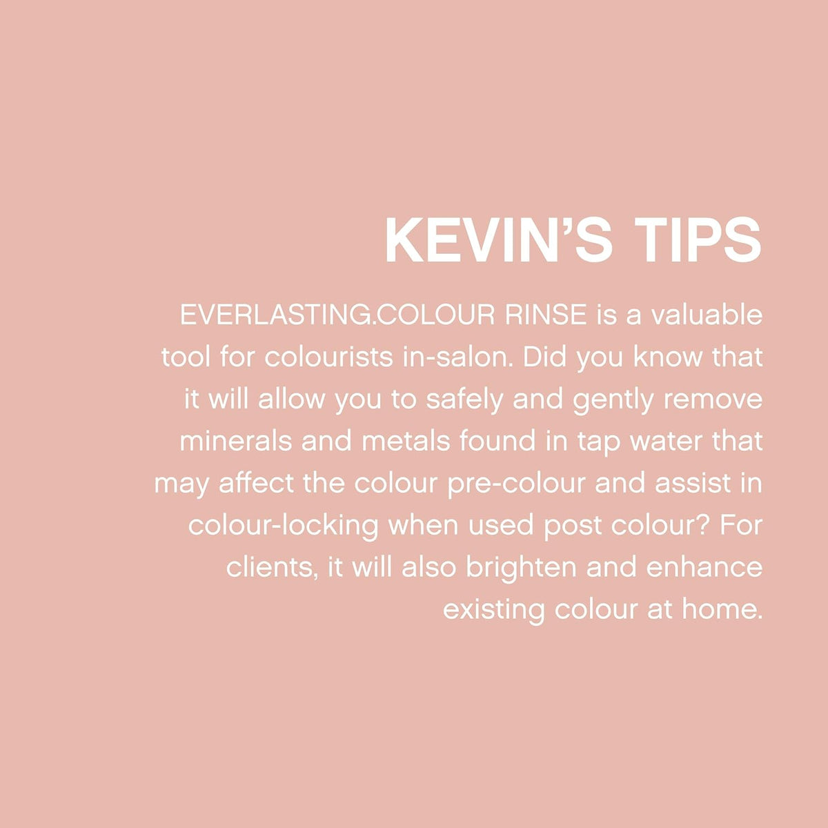 KEVIN.MURPHY EVERLASTING.COLOUR RINSE - Hair Colour Conditioner - Colour Protect Hair Care - pH
