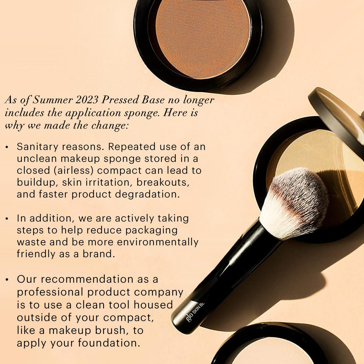 Glo Skin Beauty Pressed Base Powder Foundation Makeup (Beige Light) - Flawless Coverage for a