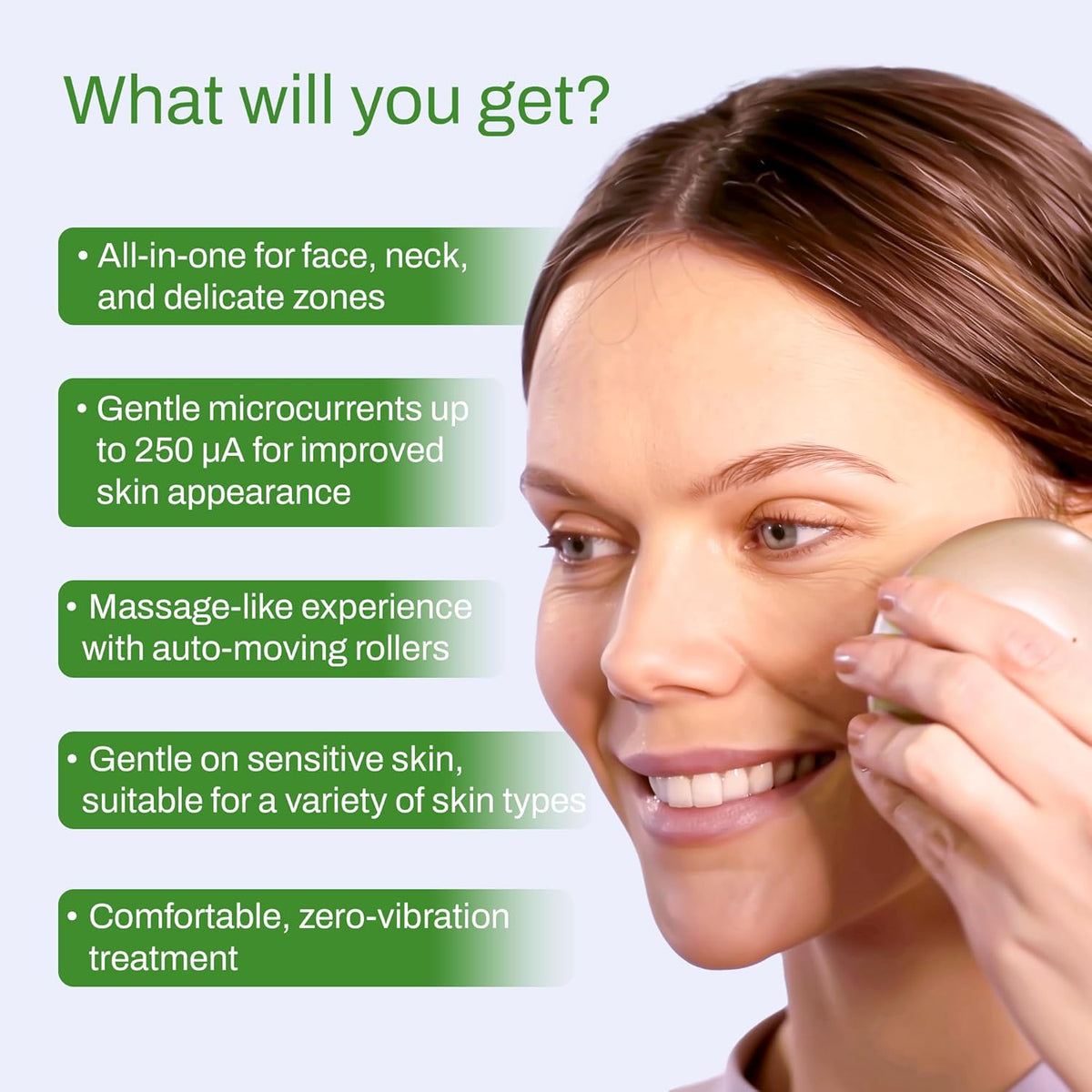 Microcurrent Facial Device, Face Massager Tool, Eye and Neck Massager, Face Roller, Beauty Tools