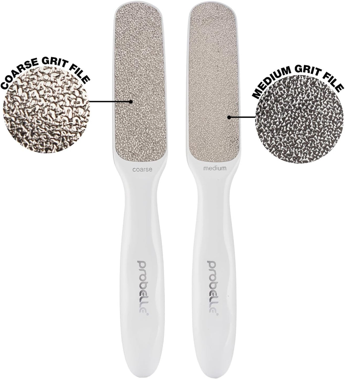 Probelle Double Sided Multidirectional Nickel Foot File Callus Remover - Immediately Reduces