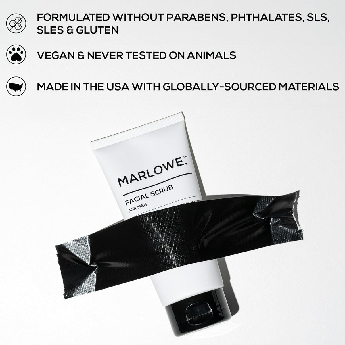 MARLOWE. Skin Care Set, No. 122 Facial Scrub 6 oz & No. 123 Facial Moisturizer 6 oz with Natural