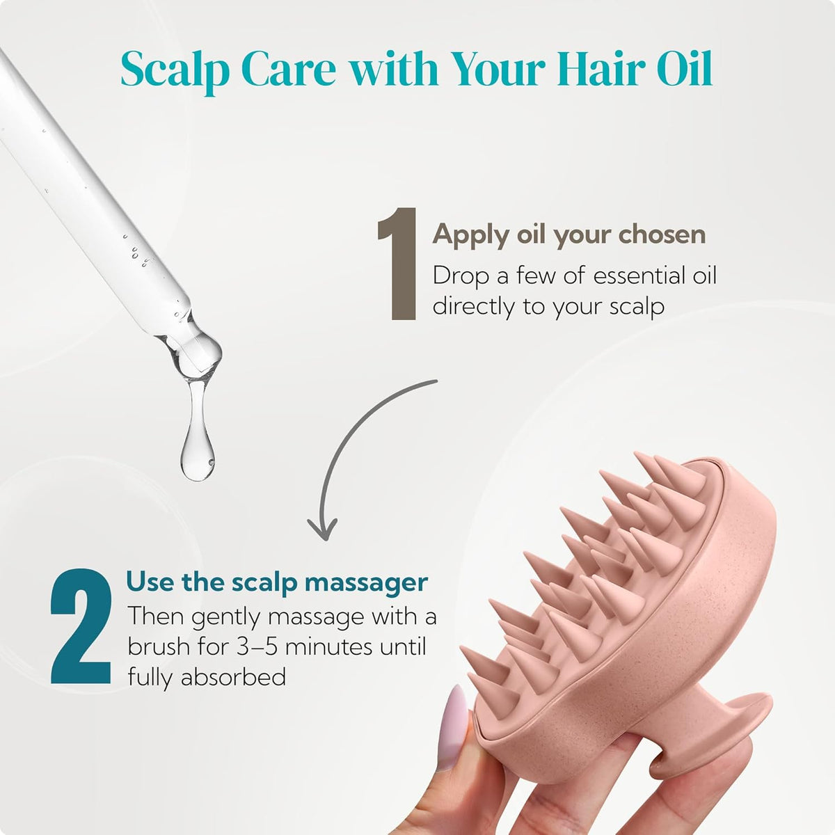 HEETA Scalp Massager 2 Pack for Hair Growth, Soft Silicone Bristles to Remove Dandruff and Relieve